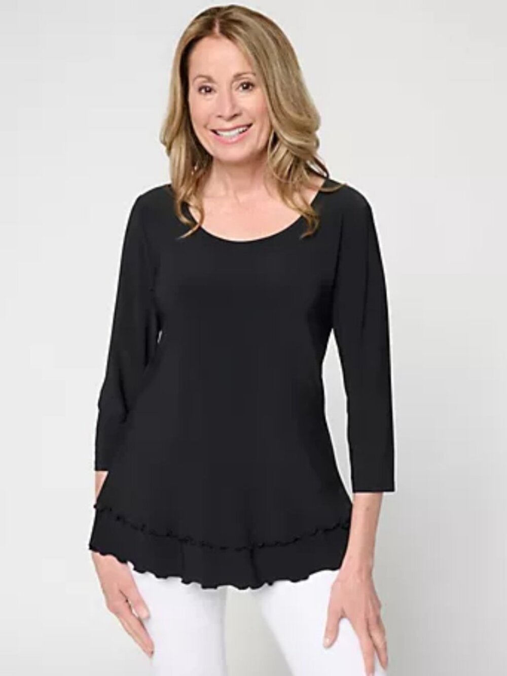 Women with Control Fit and Flare Layered Top - Size: 2X (Plus) - NIP